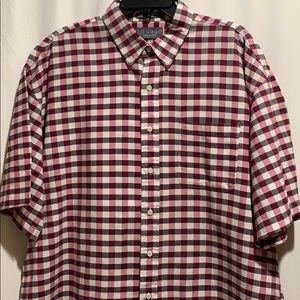 LEE WRIGHT SPORT SHIRT SZ XL RED/BLACK PLAID